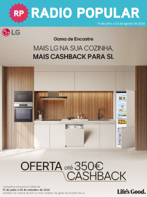 Gama Encastre. Mais LG na sua cozinha, mais cashback para si. Oferta Até 350€ de cashback. Life's good.