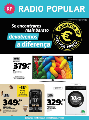 Garantia RP Melhor Preço. Se encontrares mais barato devolvemos a diferença.